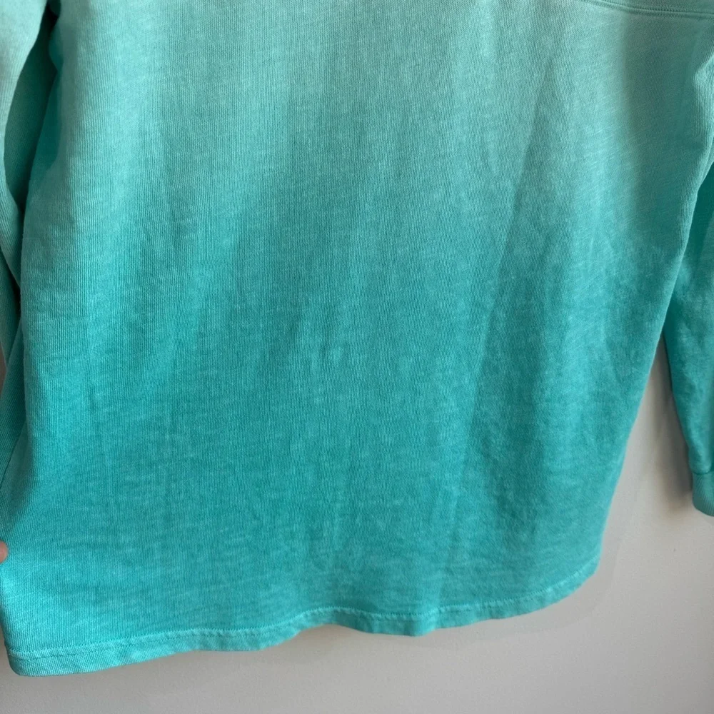 Victoria's Secret PINK Spirit Jersey Shirt Sz XS Blue Spellout Top Sporty Casual - Picture 9 of 11